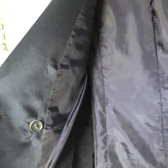 Navy blue blazer with gold colored buttons. - Picture 5 of 5